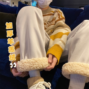 加厚羊羔绒冬季新款大码时尚潮流休闲裤长裤 K3703 B315 P65控78图片