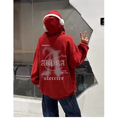 山东即墨连帽卫衣男春秋款美式高街复古潮牌青少年痞帅暗黑系外套，男装卫衣，星座506