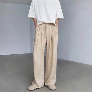 亚麻扎染薄款冰丝休闲阔腿裤韩版宽松垂感拖地长裤B289-K1199-P68图片