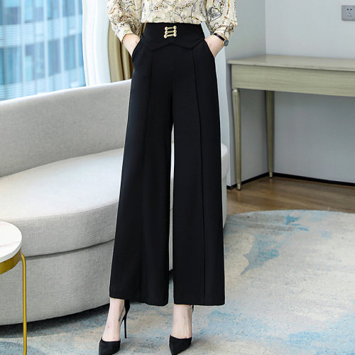 职业女2022春秋季新款时尚气质高级女神范设计感阔腿裤，女装休闲裤，时尚俏佳人
