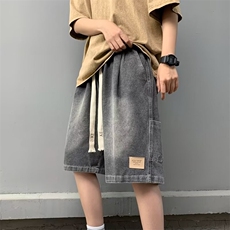 五分裤男士韩版潮流牛仔高街帅气2024夏季新款ins短裤RK1678-P35，男装牛仔裤，星座412-2