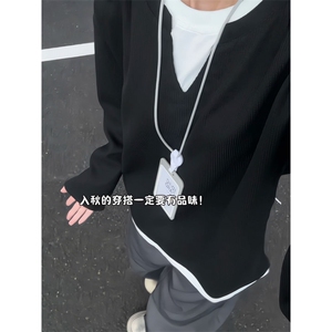 XZ809A/XS16/特P24/控48 华夫格家俩件亨利领长T卫衣打底衫图片