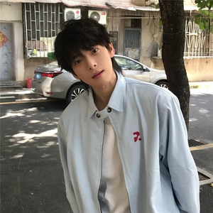 现货DJK9225-特批58春秋浅蓝色外套男新款夹克图片