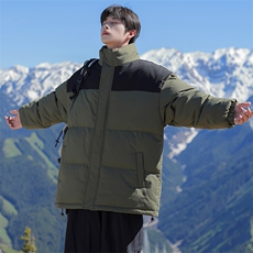 现货抖音得物品质拼接撞色三防加厚棉衣外套冬季立领棉服MY88888，男装棉衣，电商A486