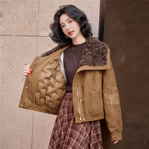BAO款新增颜色2025冬季新款大毛领拼接90绒羽绒服女外套图片