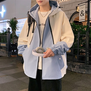 秋季新款二开宽松夹克男撞色三防冲锋衣外套DSA157B-JK7831-特P75图片
