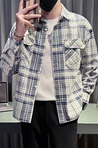 新款社会小伙秋冬男加厚寸衫型夹克男店主棉外套JK827-P68 控98图片