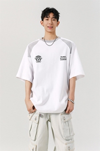 凉感双色拼接设计羽毛球球服大码M-5XL短袖T恤男DX78029P50控78图片