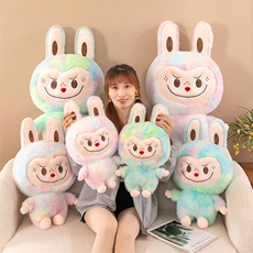 金貂扎染泡泡玛特可爱精品毛绒公仔玩具抱枕女生礼物玩具