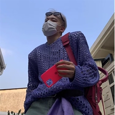 网红~早秋9色镂空洞洞针织衫W1513/特P35，男装针织衫/毛衣，电商B350