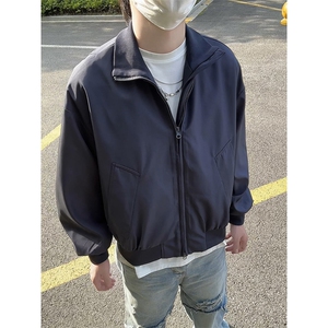 模特-廓形复古飞行夹克男痞帅炸街外套 9016-P48图片