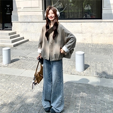韩系卡其色风衣女2025秋季新款今年流行设计感小个子休闲百搭外套，女装风衣，2C135
