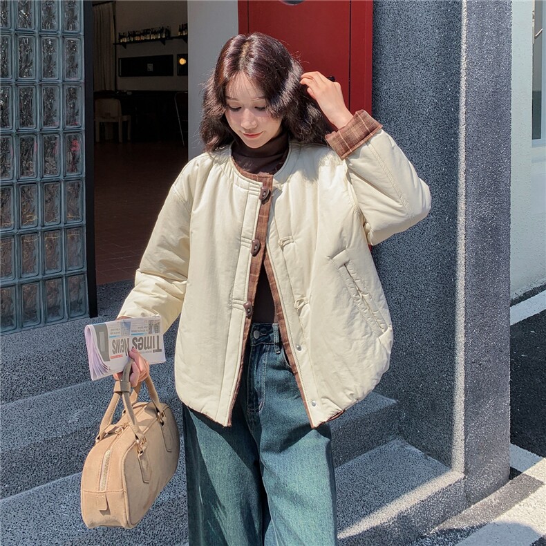 棉衣女2026冬季新款撞色拼接棉服棉袄外套2C227/3317/P175K248,女装棉衣/棉服,2C227
