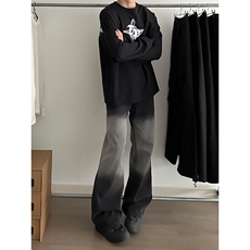 渐变修身牛仔裤美式高街vibe裤子，男装牛仔裤，星座310A-4