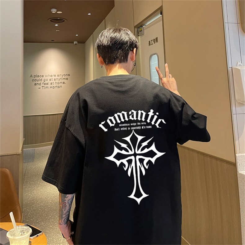 220g纯棉美式夏季短袖t恤男DT404-特批19控38,男装T恤,电商B370