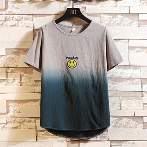 T22001-P40 渐变色亚短袖t恤男大码半袖上衣服图片