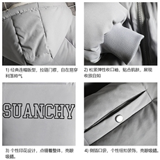 MY16229-P100加厚加绒连帽衣男大码服男面包服男网格挂拍，男装棉衣，电商A040A