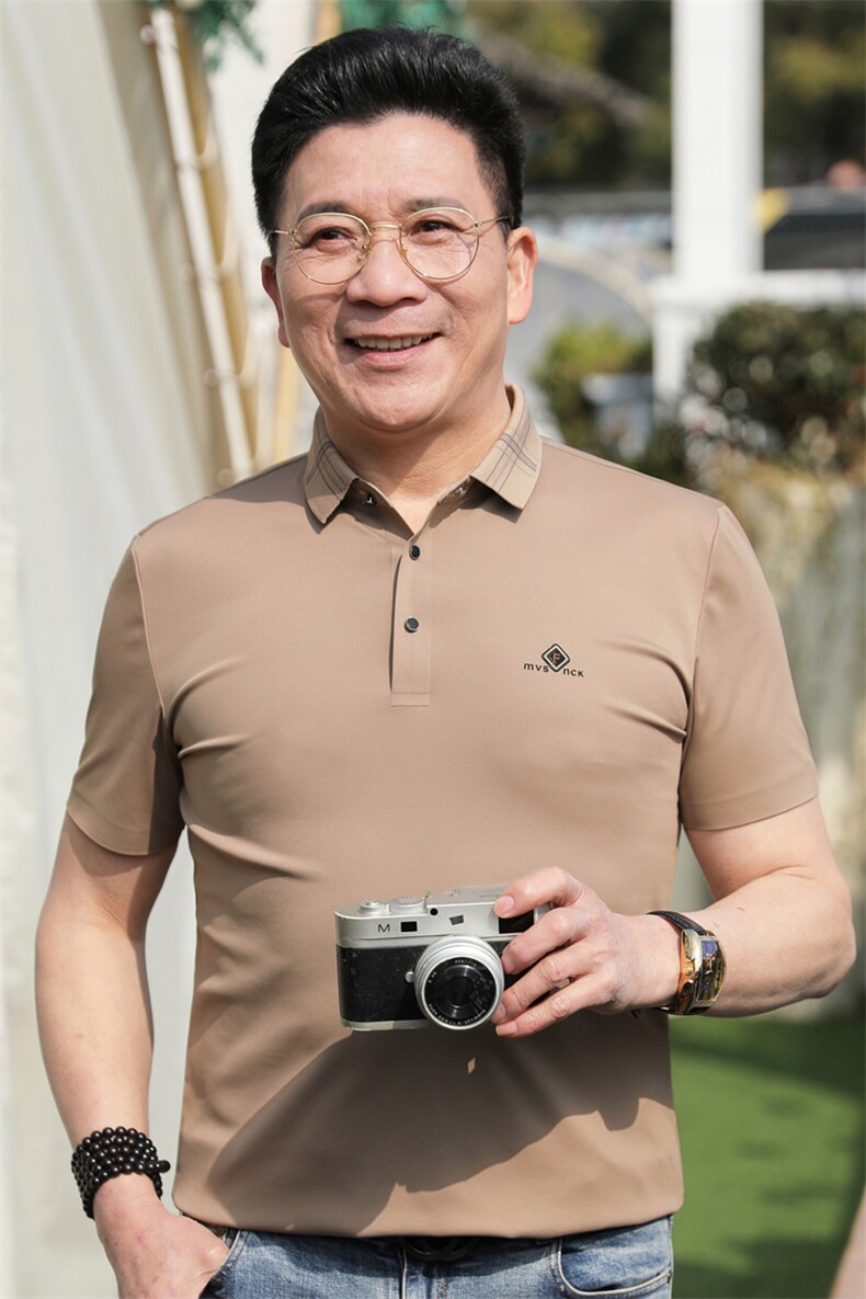 保罗POLO衫男士夏季新款短袖t恤翻领男式半袖商务高端休闲上衣服,男装T恤,电商B212（原钱塘6029）