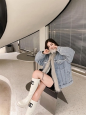 2022狐狸毛牛仔派克服，其它，贻思茗