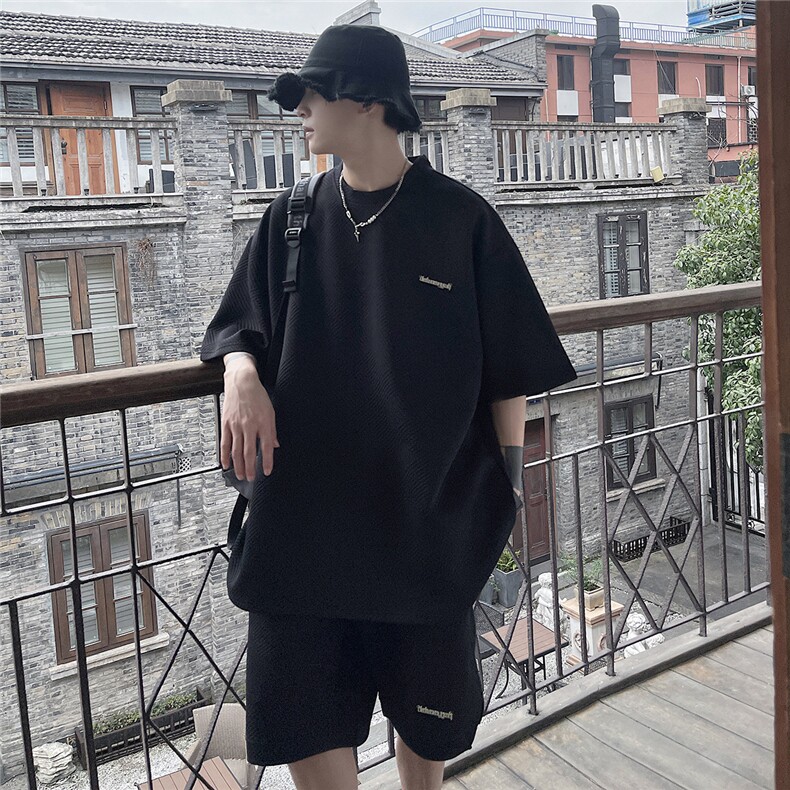 平铺短袖T袖男DT8771P30短裤男DK8772P45大码休闲套装TZ8773P75控,男装牛仔裤,星座227-7