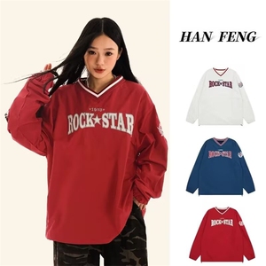W10356-P50网图现货美式高街球服卫衣街头嘻哈宽松套头长袖上衣