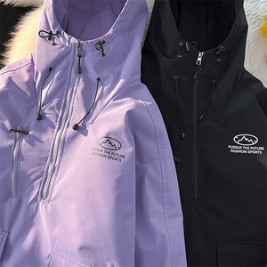 冬季时尚潮牌连帽防水保暖男女滑雪服加棉加厚棉服外套M33-P145图片