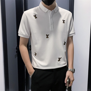 B340-PL8943 2023夏季新款短袖刺绣POLO衫男T恤 P58 控价78图片