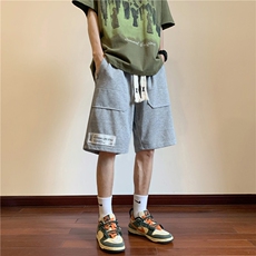 夏季新款工装拼接贴标50棉短裤大码 XZ604-DK803-P45控58，男装牛仔裤，星座604