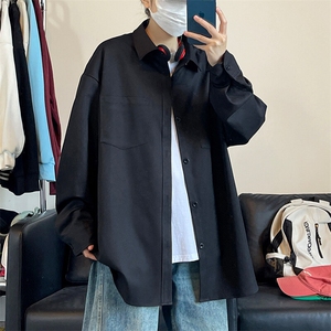 纯色重磅长袖衬衫男大码衬衣上衣外套C2209-P32【特价】图片