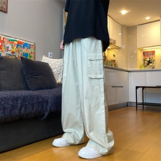 美式高街多口袋工装裤男女7宽松直筒休闲裤XZ211-1-K2340-P60，男装工装外套，星座211-1