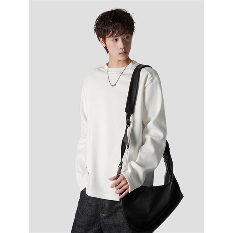 长袖男士t恤冬季半高领保暖衣服青少年加绒打底衫WY0215-P45,男装T恤,星座308B-2