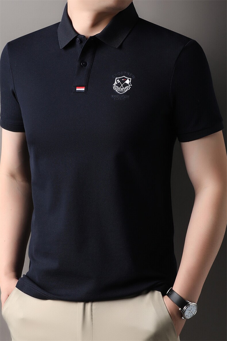 QLM15154春夏男士新款短袖T恤青年修身翻领体恤休闲打底衫,男装T恤,电商B360