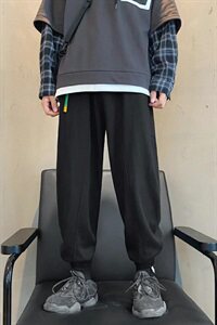 202-7-G 新款秋装卫裤男长裤运动针织裤宽松男士休闲裤图片
