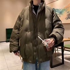 高质量棉衣男韩版潮流高街帅气面包服2024冬季ins外套MF053-P83，男装棉衣，星座412-3