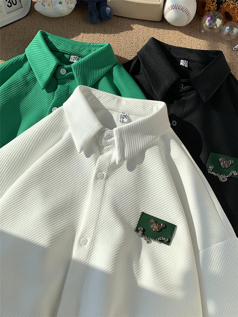 港风宽松长袖衬衫男KD500-P50,男装衬衫,电商D312-1