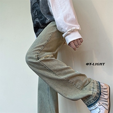 B2212022秋冬美式ins高街小众纯色百搭牛仔裤LK22079-P60控78，男装牛仔裤，电商B221