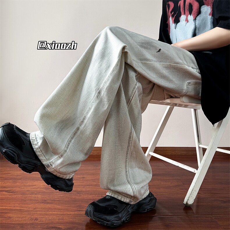 XZ616夏季新款扎染白色百搭水洗牛仔裤TY1018M-5XLP65控78,男装牛仔裤,星座512A（原616）