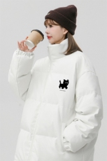 中性风23冬季时尚百搭宽松字母印花PU皮棉服外套MY6454P115控158，男装棉衣，电商A268