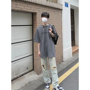 B221 美式ins高街暗黑系小众拉链直筒牛仔裤 LK23073-P65 控88图片