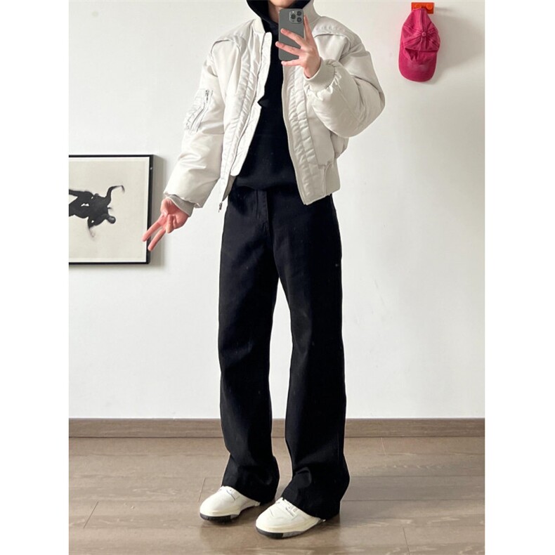 【有货】JR5002CC-特P115 弧形飞行夹克棉服男加厚机车棒球服外套图片