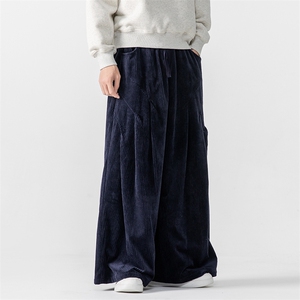秋冬 大码日系港风风复古灯芯绒阔腿休闲长裤男女潮 k273/P70图片