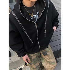 【】美式潮牌重磅卫衣男女潮牌小众设计感机车外套SA251P56，男装工装外套，星座1112-1