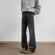 C315-G3010秋冬现货美潮高品质重水洗微喇牛仔裤地毯(P70X98)6，男装牛仔裤，电商C315