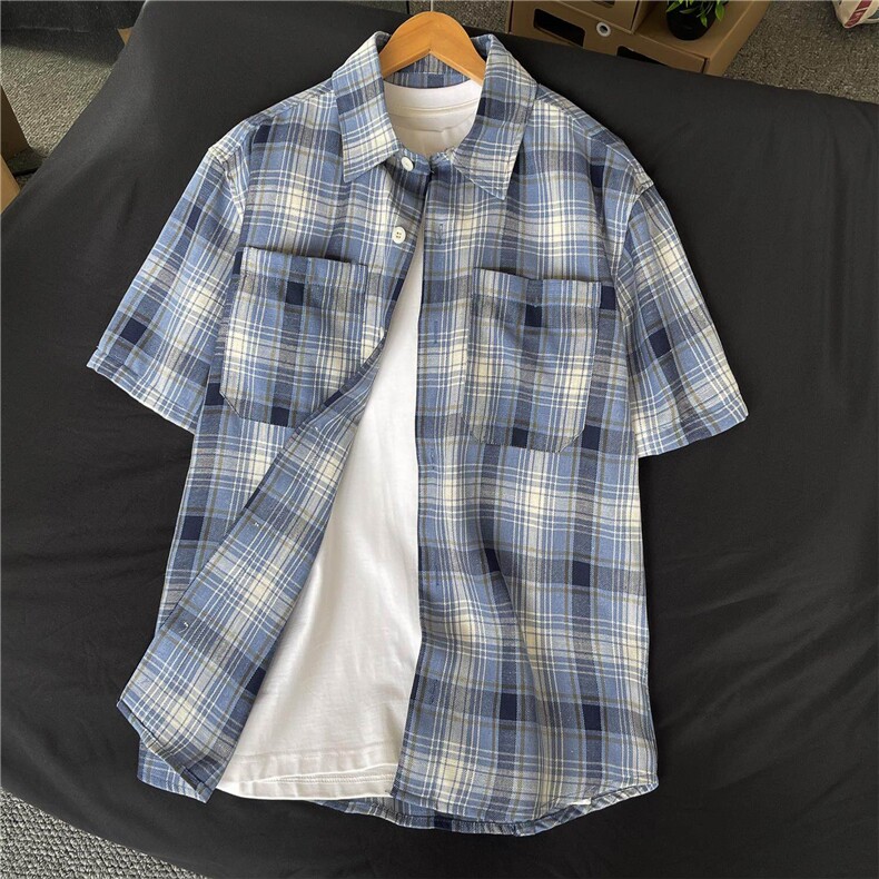 潮流衬衫，抖音得物现货，可送样，A061-AC01162-特P35-平铺图图片