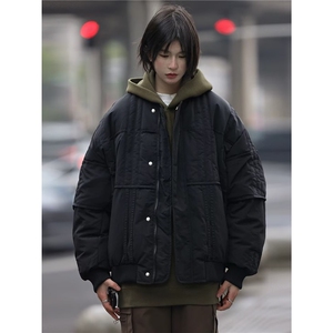 加绒加厚冬款男女立领棉衣拼接棉袄保暖面包服外套MY63 P100图片