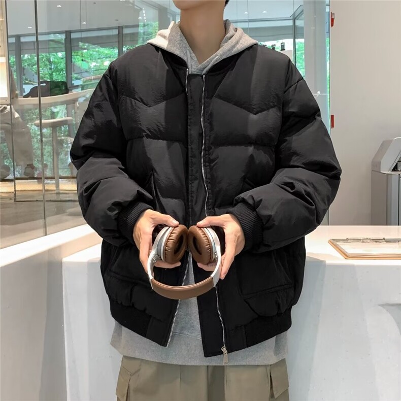 手充棉港风潮牌宽松百搭立领大口袋保暖棉服XZ212-1-QMY321-P70,男装棉衣,星座212-1