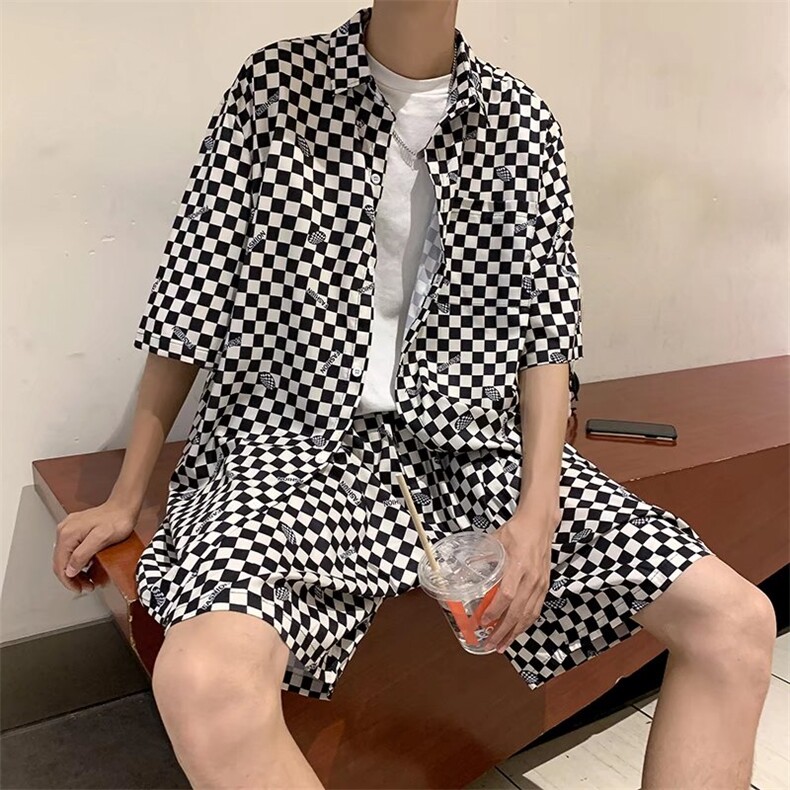 男潮流休闲套装格子套装TZ2111P48,男装休闲套装,星座1116-2