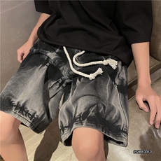 夏季新款高街扎染牛仔裤短裤潮流宽松五分裤B315-K23238-P45控58，男装牛仔裤，电商B315