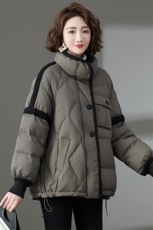 2023冬装新款时尚百搭潮流气质短款休闲减龄小个子羽绒服外套女，女装羽绒服，丽影随形