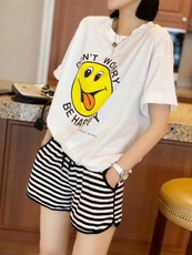 ZCL2102笑脸T，女装，L·H·X